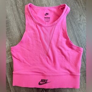 Nike Dri-FIT Crop Tank Top Racerback Activewear Hot Pink Training XS